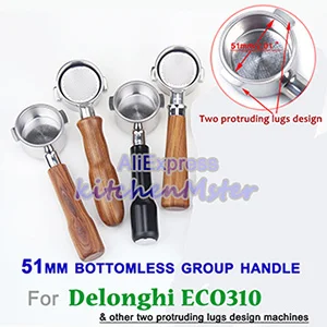 51mm Double-Cup Coffee Machine Pressurized Filter Basket for Household Coffee Maker Parts Non-Pressurized Coffee 2-Cup