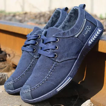

Canvas Men Shoes Denim Lace-Up Men Casual Shoes New 2019 Plimsolls Breathable Male Footwear Spring Autumn Men Footwear