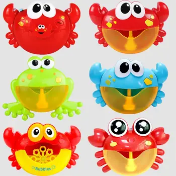 

Kids Cartoon Electric Automatic Frog Crab Bubble Machine Music Soap Water Bubble Maker Blower Machine Outdoor Bath Bubble Toy