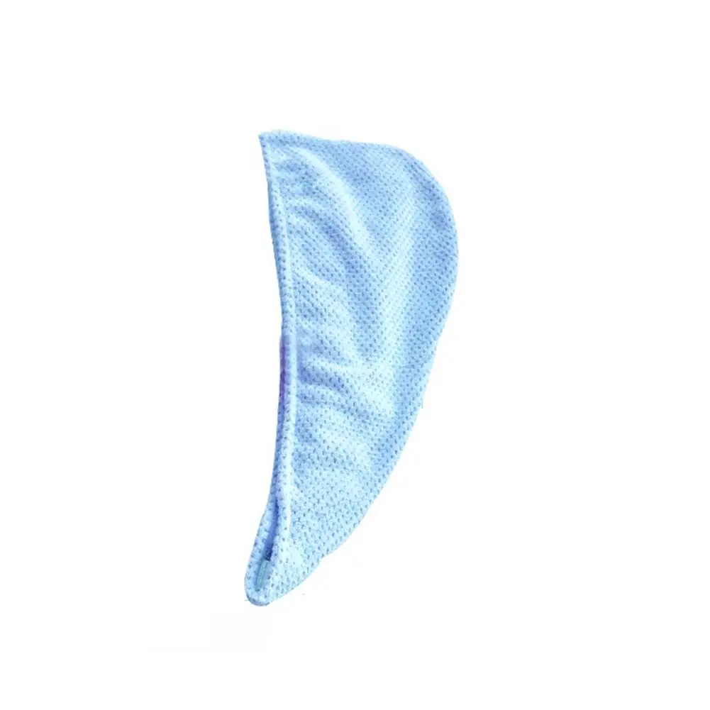 Blue Банное полотенце из микрофибры, обертывание для волос, быстрый сушильный душ, шапка, Парикмахерская головная обертка, вьющиеся длинные волосы, сушильная шапочка для детей и взрослых - Цвет: Blue