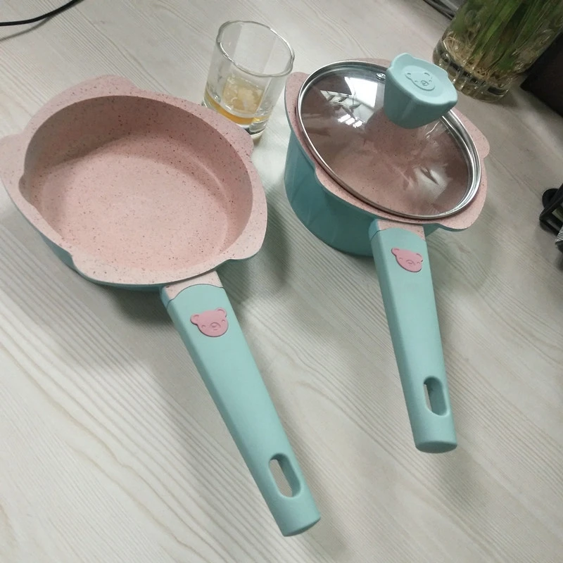 

Nonstick Frying Pan Baby Food Egg Cooking Pot Saucepan Small Milk Soup Stockpot Medical Stone Kitchen Cookware