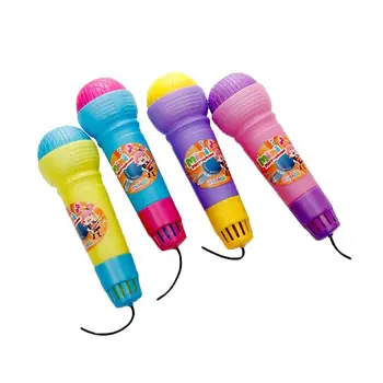 

4PCS Echo Microphone Toy Microphone Model Toy Cartoon Style Microphone Toy Fake Cosplay Host Props Eco-friendly random color