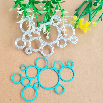 

Bubble size Circle combined with decorative Metal cutting Die clipbook Paper knife stamping Die New DIY