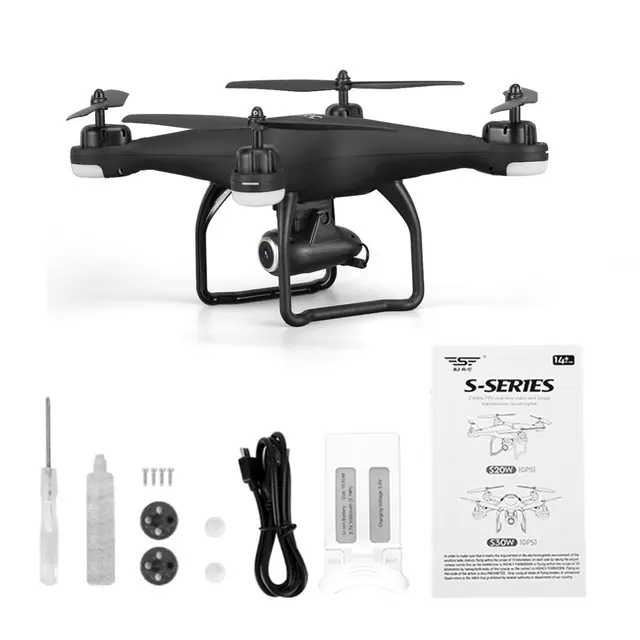 $52.98  S20W 4ch Aircraft with GPS 400M Remote Control Distance Wide Angle 720p/1080p HD Camera Wifi FPV RC