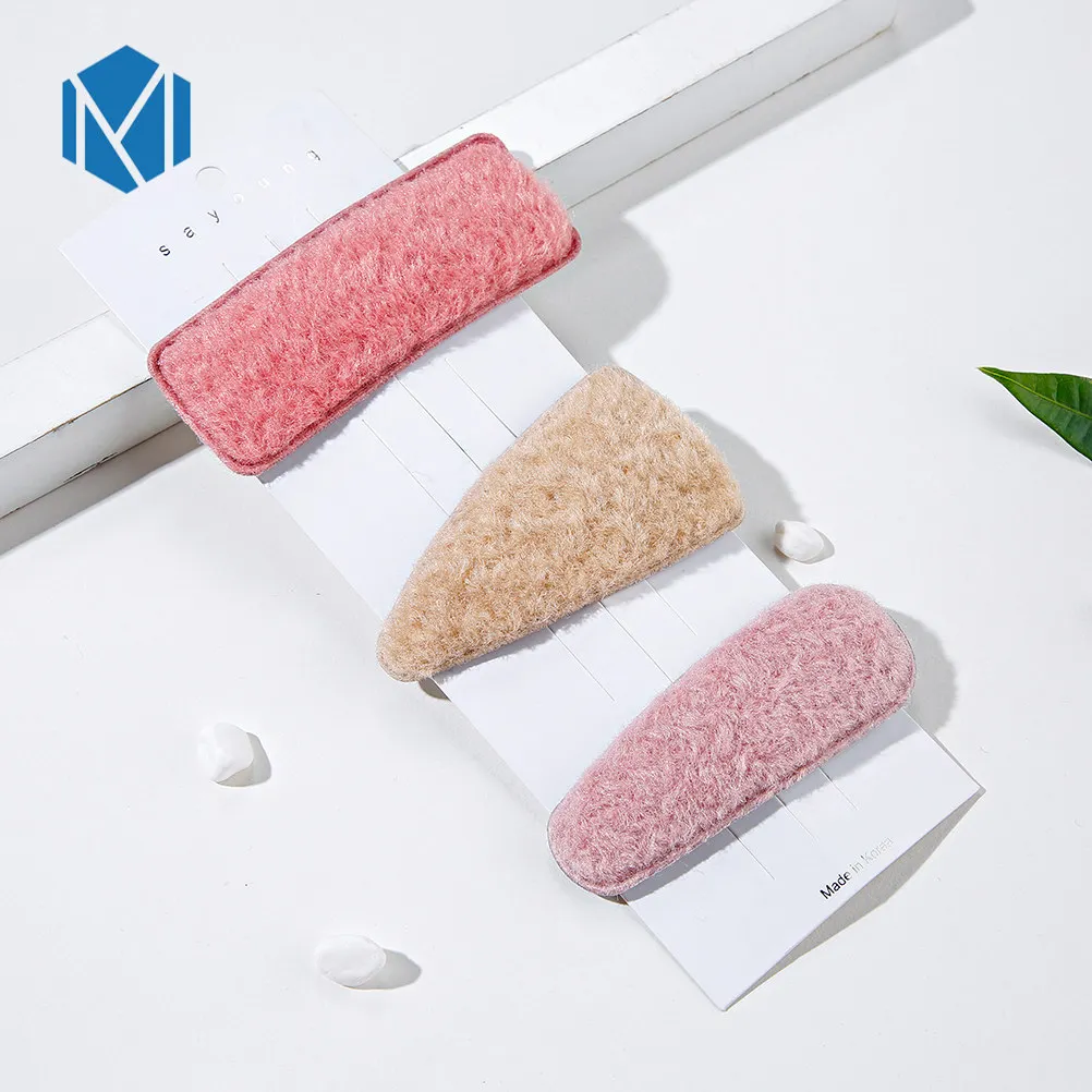 M MISM 3 шт./компл. Япония зимней геометрической формы мороженое Цвет плюшевая повязка для волос заколки для волос Для женщин и девочек очаровательные заколки шпильки Женские аксессуары для волос