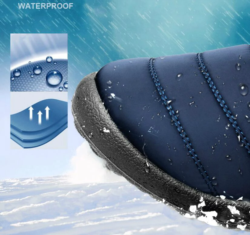 Promotion New Winter Women Shoes Snow Boots Unisex Fashion Plush Warm Waterproof Non-slip Booties Woman Low-cut Casual Shoes