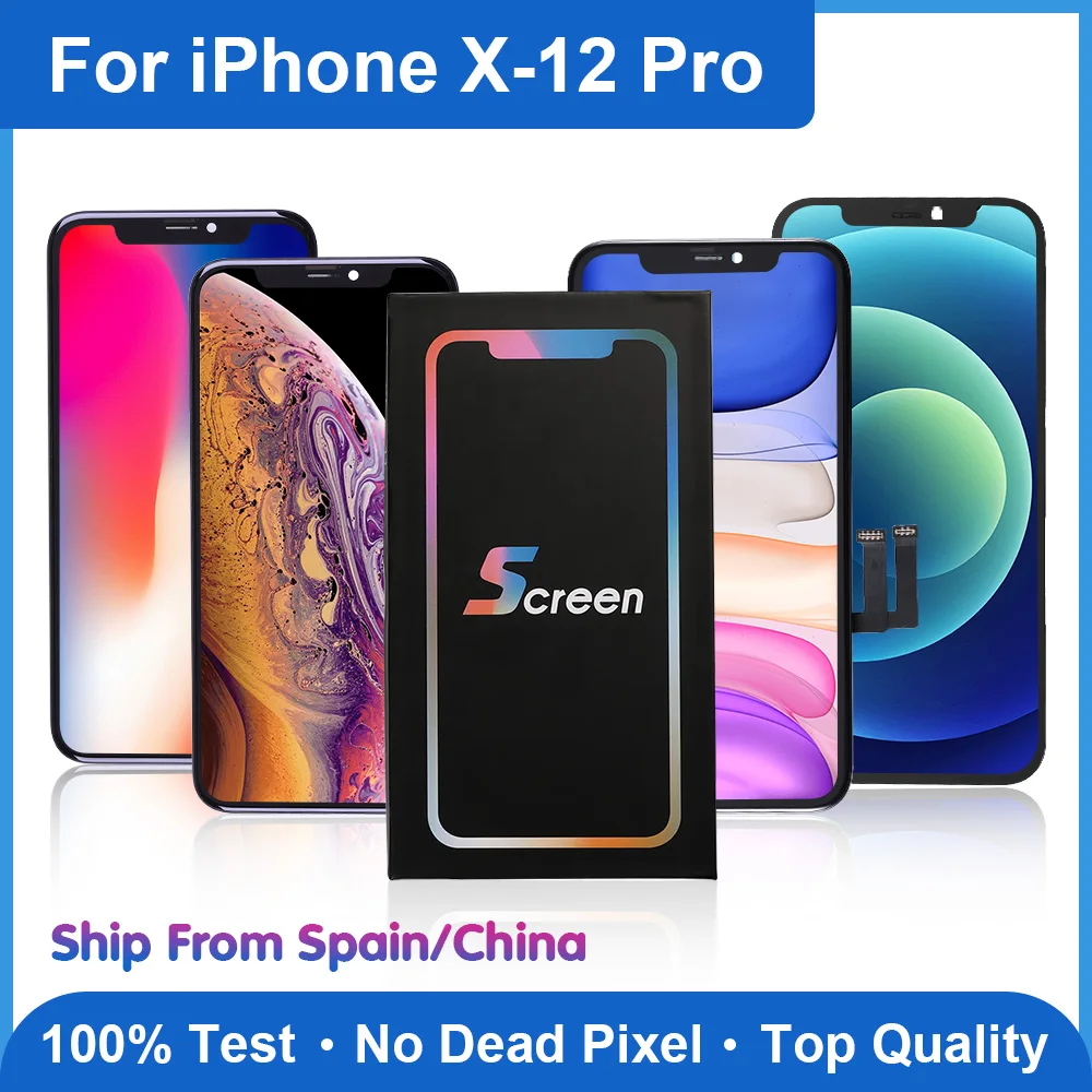 ЖК-экран для iPhone X XR 11 Pro экран с дигитайзером сенсорного экрана в сборе XS Max 12 OLED