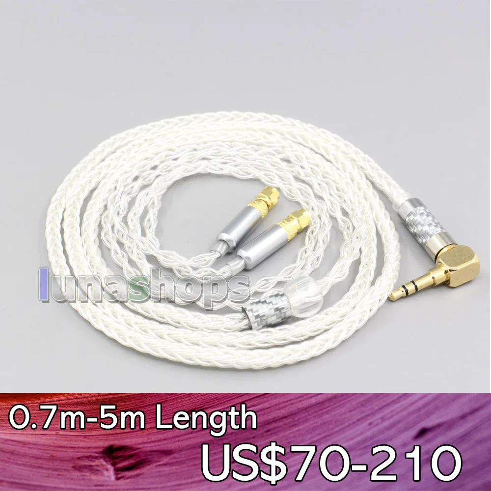 LN006778 8-жильный кабель для наушников 4 мм XLR 2 5 3 из чистого серебра 99% пробы HiFiMan HE400 HE5