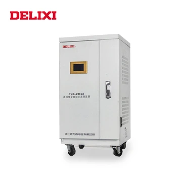 

DELIXI voltage stabilizer 20KW ac 220V household refrigerator Pressure regulator high precision purification Stabilized Voltage