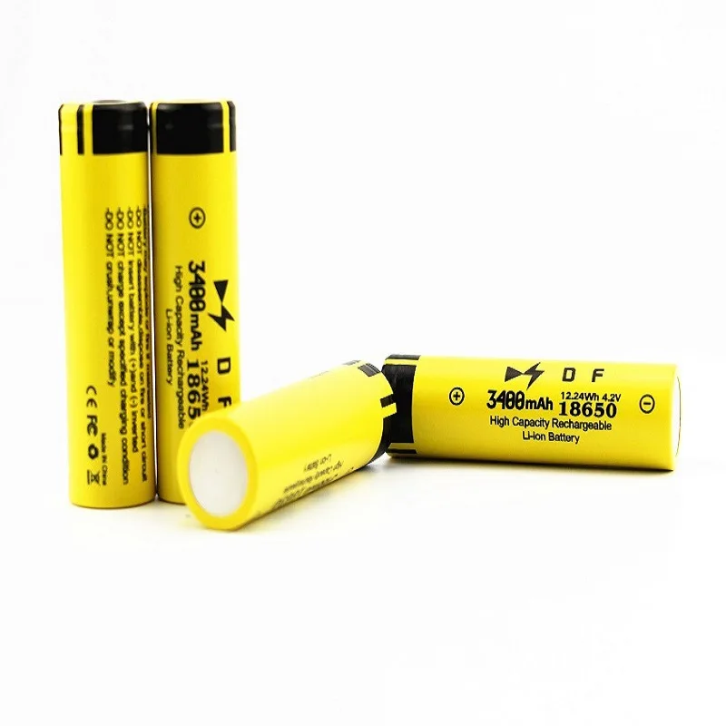 

Original 18650 Lithium Battery 3.7V 3400mAh Rechargeable Battery for Flashlight Power Bank Laptop Camera Li-lon Battery 4-10pcs