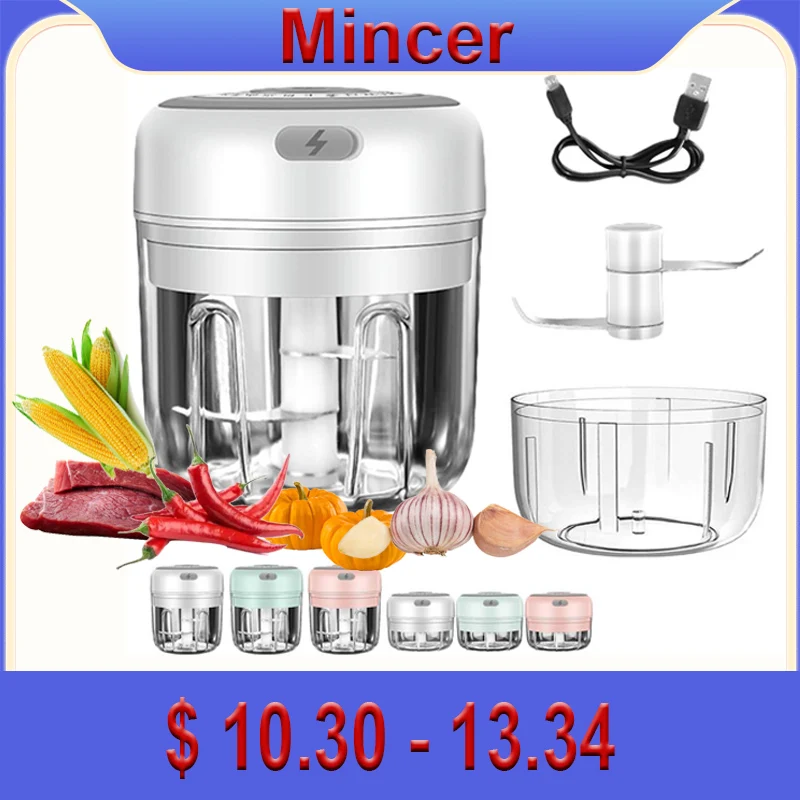 Electric Garlic Masher Mini Crusher Chopper Food Processor For Pepper Chili Vegetable Nuts Mincer/Grinder Kitchen Gadgets | Дом и сад