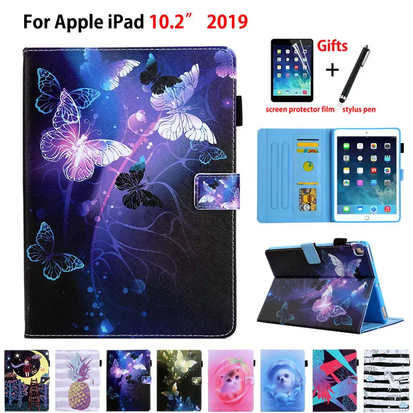 Чехол для iPad 10 2 2019 Smart Cover Funda Apple 7th Generation A2200 A2198 A2232 Модный чехол подставка с