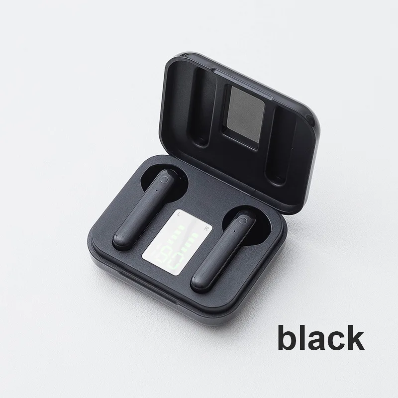 Free shipping Digital display wireless headset sports binaural touch portable charging box bluetooth headset smart