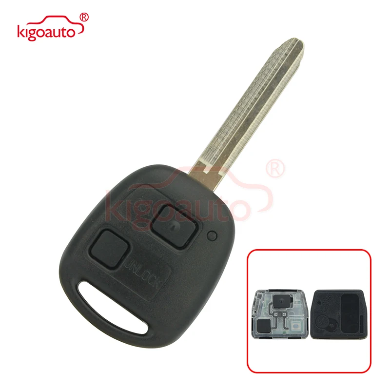 Ключ дистанционного управления Kigoauto Denso (не Valeo) с 2 кнопками лезвие TOY43 для Toyota Land