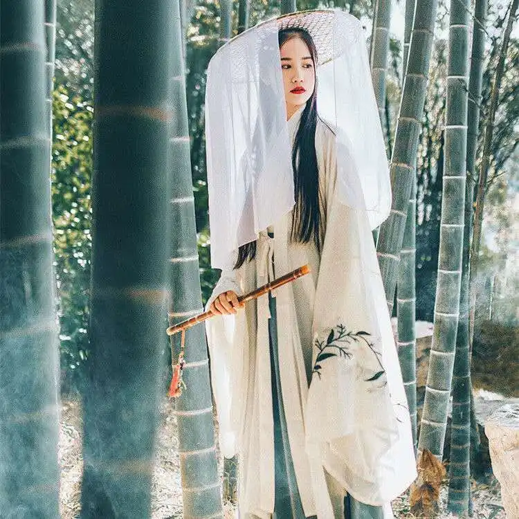 Hanfu Женский костюм династии Цин для китайского танца древнее традиционное