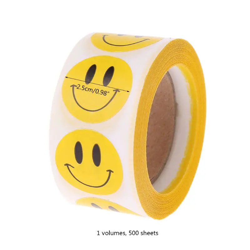 

500pcs Cartoon Smiley Face Stickers Children Reward Merit Praise Labels For School Teacher Party