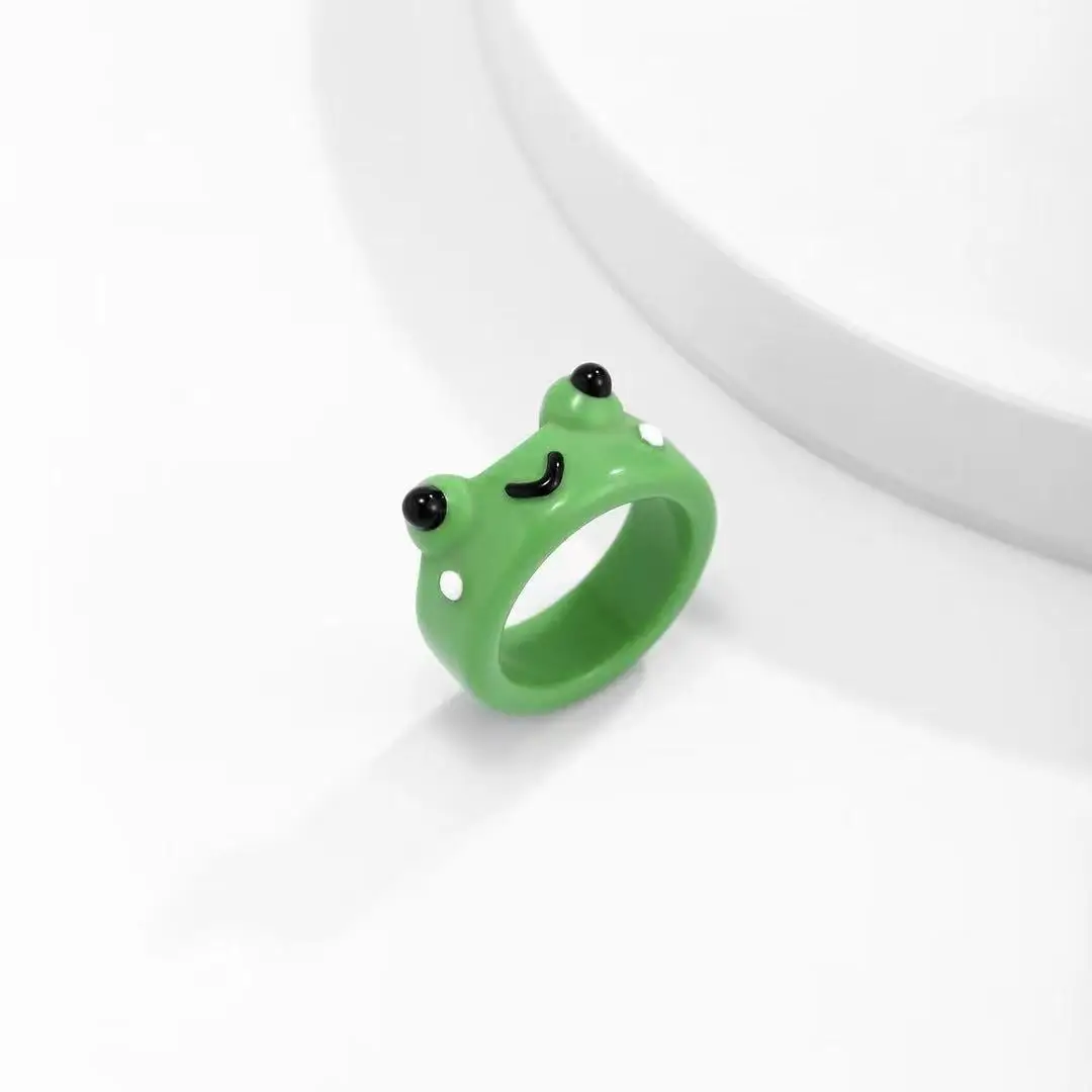 Cute Resin Frog Rings For Women Girls Funny Cartoon Animal Rings Aesthetic  Jewelry Summer Friendship Ring Party Travel Gifts - Rings - AliExpress