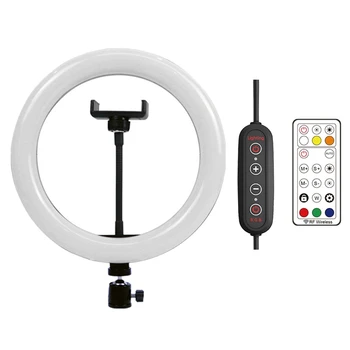 

10 inch RGB LED Ring Fill Light Selfie Dimmable Colorful Photo Lamp Clip for Makeup Live Youtube Photography
