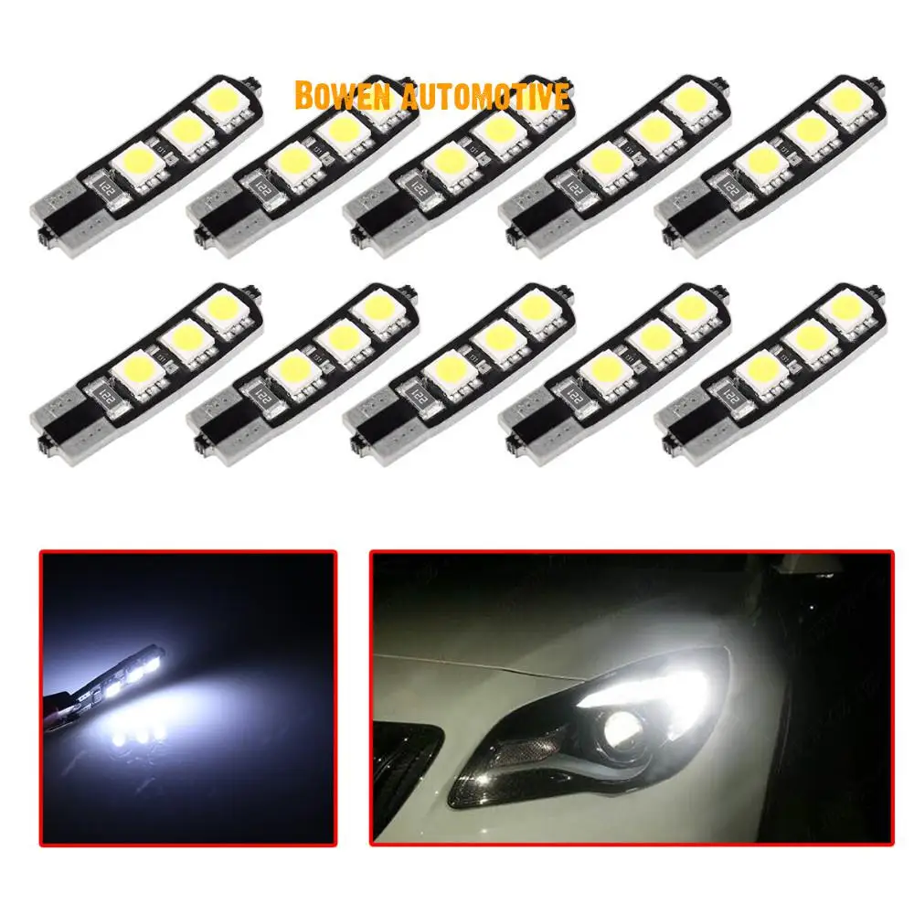 

LD 2X New LED car T10 6smd-5050 with decoded CANbus side lamp, running lamp and instrument lamp
