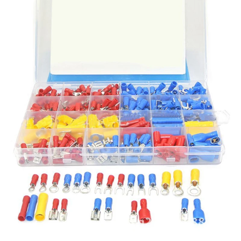 373pcs Terminal Electrical Crimp Connector Kit Assorted Insulated