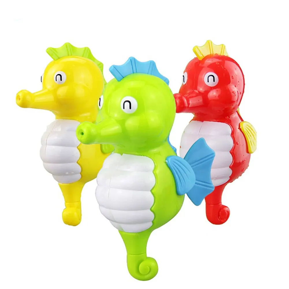 Cute Lovely Cartoon Animal Swimming Hippocampus Wind-up Clockwork Baby Bath Toys Children bathing beach classic toys