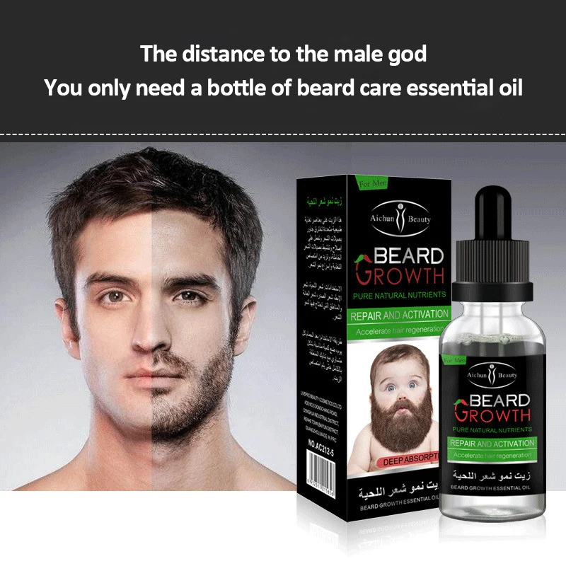 

Natural Organic Men Beard Growth Oil Beard Wax balm Hair Loss Products Leave-In Conditioner for Groomed Beard Growth 30ml