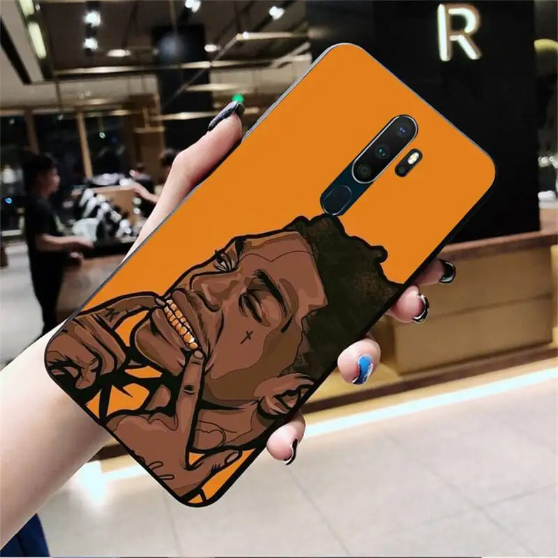 HPCHCJHM Kodak Black Rapper Soft black Phone Case For Oppo A5 A9 2020 Reno2 z Renoace 3pro Realme5Pro
