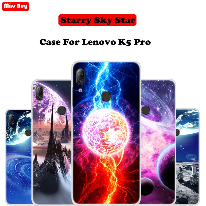 5 99 &quotчехол для lenovo K5 PRO силиконовый мягкий чехол L38041 K5Pro Fundas тонкий с принтом