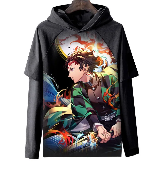 Толстовка Demon Slayer, толстовка с капюшоном, модная популярная осенняя и зимняя одежда - Цвет: 1