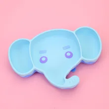 

Baby Show Food Grade Silicone Tableware For Babies 2022 Creativity Elephant Shape Childrens Feeding Plate Baby Suction Cup Plate