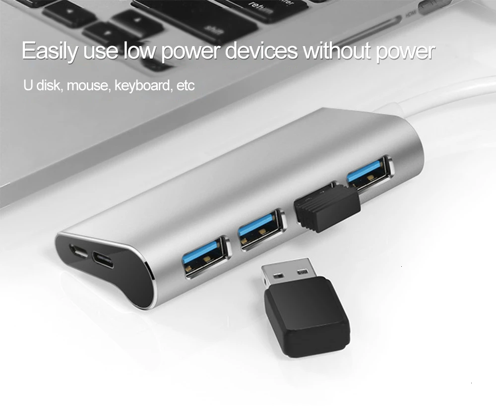 Мульти USB 3,0 usb-хаб высокоскоростной 3 порта type C Micro USB интерфейс USB концентратор 3,0 все в одном для ПК Компьютерные аксессуары