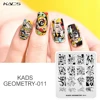 KADS Stamping Plates Geometry 011 Image Designs Nail Art Plates for Stamping Templates Nail Stamper Overprinting Stencil Plate 1
