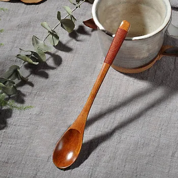 

Wooden Bamboo Spoons Japanese Soup Spoon Bamboo Tea Spoon Kids Dinnerware Child Japanese Tableware Kitchen Cooking Utensil Tools