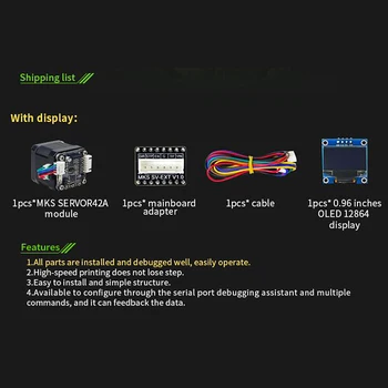 

Makerbase 3D Printing Closed Loop Stepper Motor NEMA17 MKS SERVO42 Developed By Makerbase That Prevents Losing Steps with OLED D
