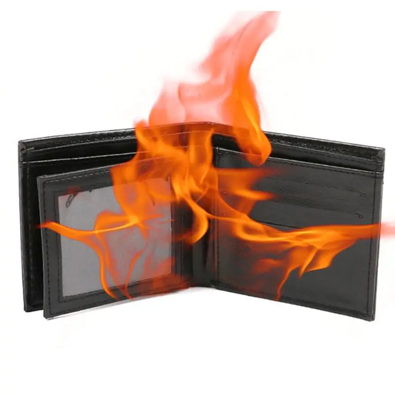 2pcs Novelty Magical Trick Flame Fire Wallet with Magical Tricks Scarf Through Phone Close-up Tricks Silk Thru Phone Trick Toys