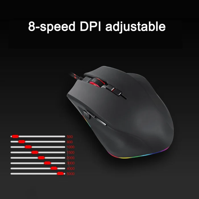 Профессиональная игровая Проводная usb-мышь 5000 dpi оптическая мышь RGB с подсветкой для ПК ноутбука LHB99
