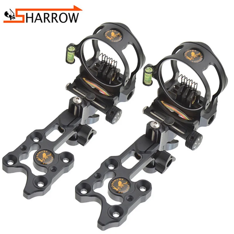 

1set Compound Bow Sight 0.019" Optic Fiber 7-pins Sight With Adjustable Light For Hunting Aiming Shooting Archery Accessories