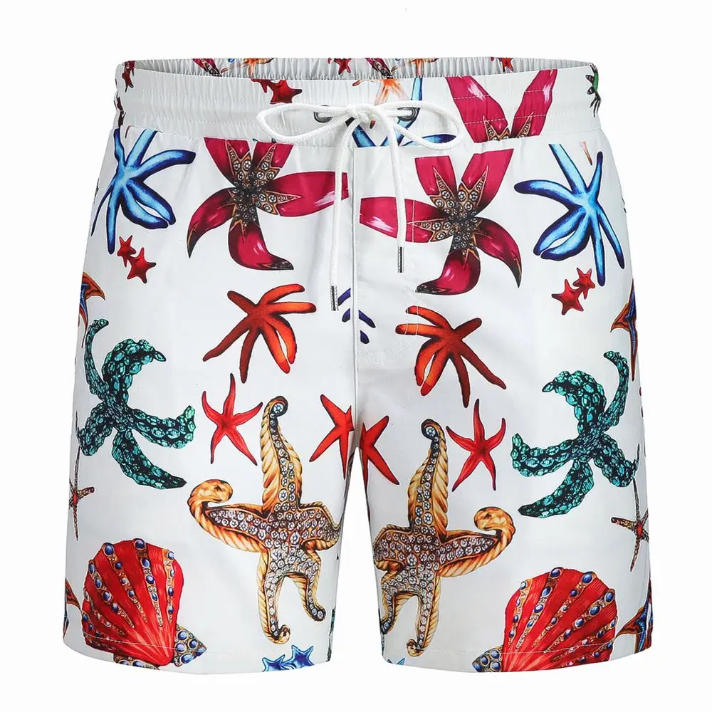 Pantalones cortos deportivos para hombre, ropa deportiva de playa a la moda, transpirable, Pantalones cortos de playa estrella de mar