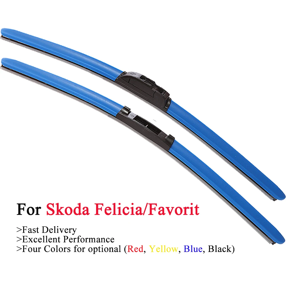 

HESITE Colorful Wiper Blade For Skoda Favorit Felicia Pickup Combi Convertible Cabriolet Model Car 1995 1996 1997 1999 2000 2001