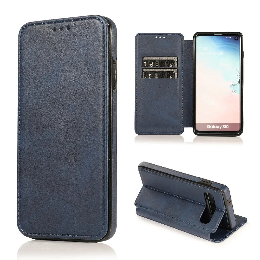 Ретро Кожаный чехол для samsung Galaxy S10e S10 S9 S8 Plus Магнитный Флип Бумажник карта Стенд чехол для samsung Note 10 Plus 9 8 Coque
