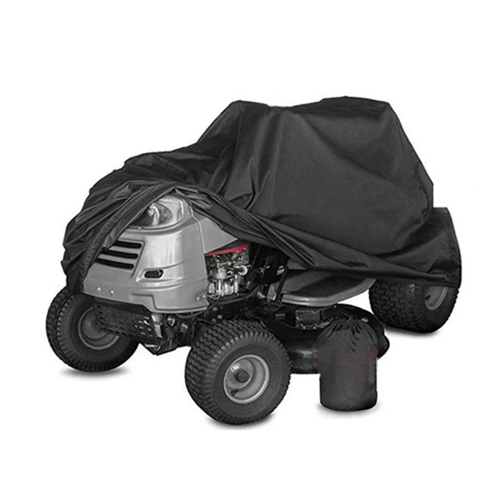 Heavy Duty 210D Polyester Oxford Lawn Mower Cover UV Resistant Black Waterproof Universal Size Tractor Cover Fits Decks up to 54’’ with Storage Bag 