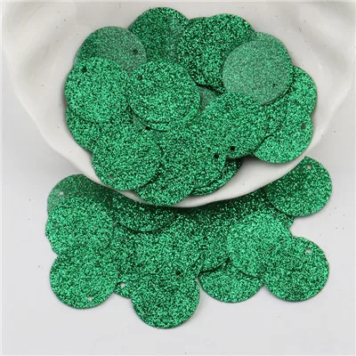 green 20g Flat Round Sequins Loose Paillettes 20mm Sewing Cloth Wedding Home Decoration Sequin For Crafts Lentejuelas Costura 20g - Цвет: green 20g