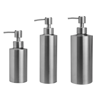 

Stainless Steel Countertop Sink Soap Dispenser Kitchen Bathroom Hand Dish Lotion Bottle Container