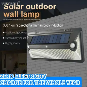 

Outdoor LED Solar Light Double PIR Motion Sensor Wall Lamp Waterproof Solar Street Lamp Night Security Garden Lighting