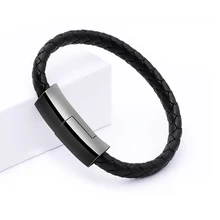 Кожаный usb-браслет быстрое зарядное устройство для iphone 7 8 кабель мобильного телефона кабель для передачи данных Портативный провод быстрой зарядки для samsung S8 Xiaomi