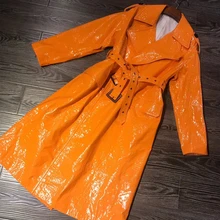 Пальто из натуральной овчины, длинное женское пальто из натуральной кожи, Женское пальто из овечьей кожи