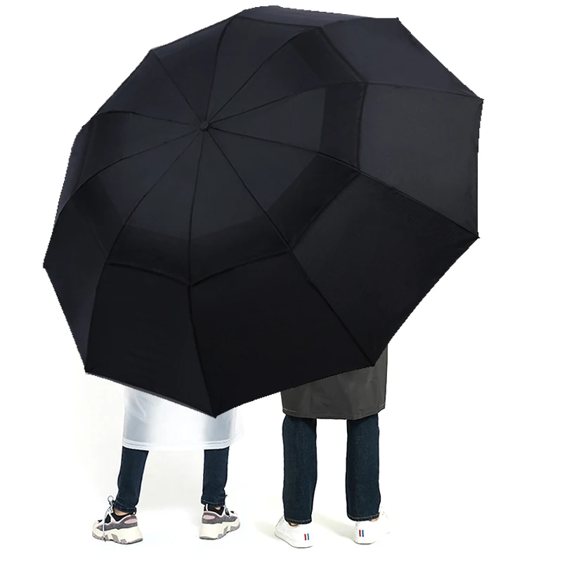 Folding Umbrella Large Double layer Travel Umbrella Waterproof for 3-4 people 125CM Diameter