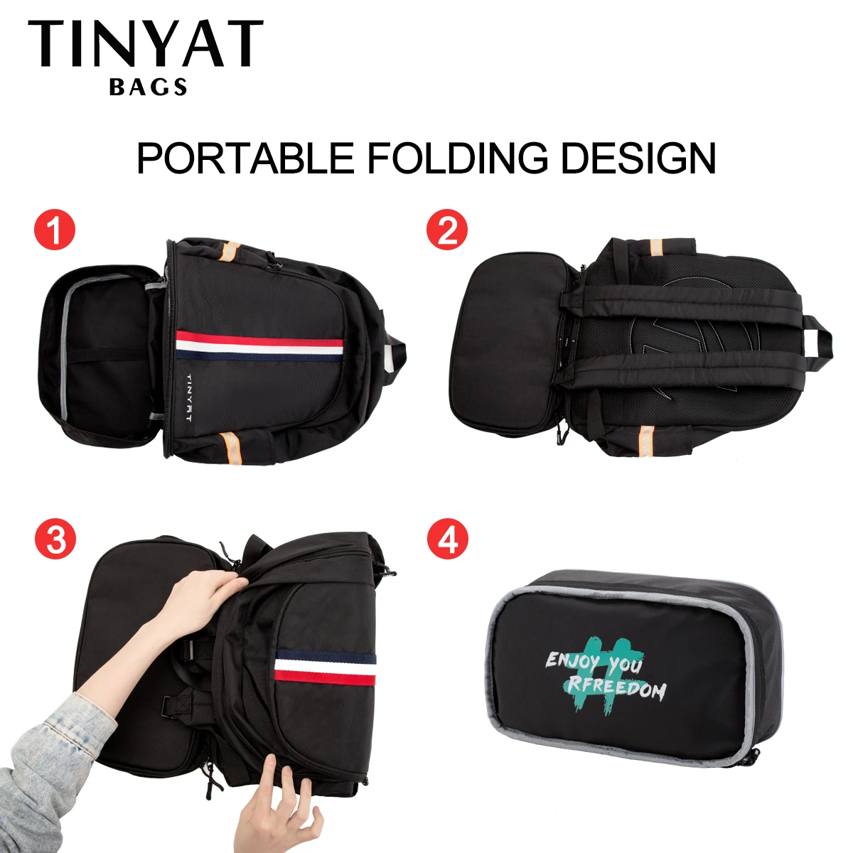 Travel Backpack and School Bag Men's and Women's Foldable Sports Yoga Fitness Backpack