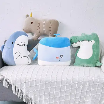 

45cm Sea Animal Plush Doll Toy Stuffed Bolster Gift Shark Whale Hippo Alligator