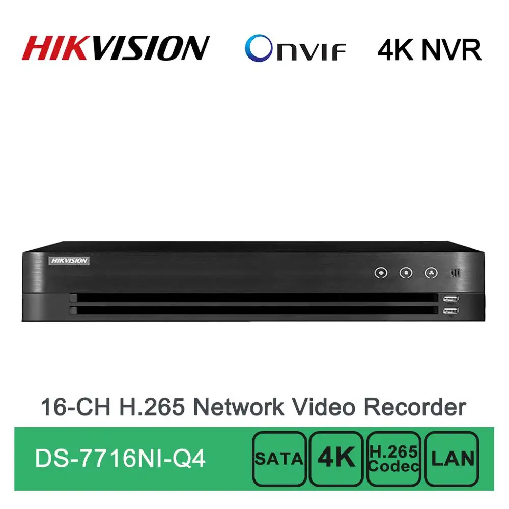 DS-7716NI-Q4 Hikvision английская версия 16CH 1.5U H.265 NVR Поддержка 8MP IPC 4K Onvif оригинальный